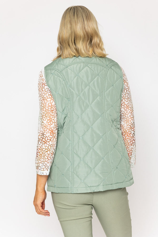 Carraig Donn Khaki Quilted Gilet