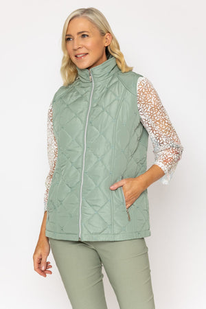 Carraig Donn Khaki Quilted Gilet