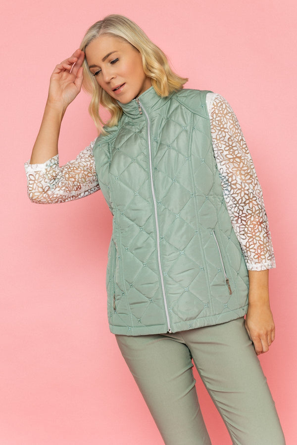 Carraig Donn Khaki Quilted Gilet