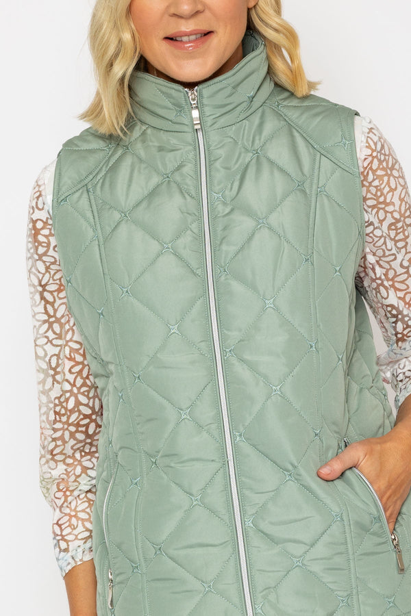 Carraig Donn Khaki Quilted Gilet