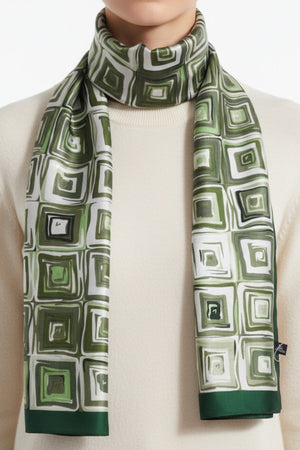 Carraig Donn Khaki Square Print Scarf