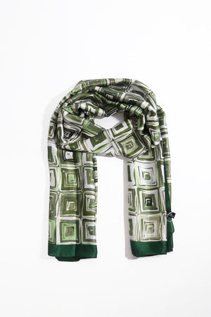 Carraig Donn Khaki Square Print Scarf