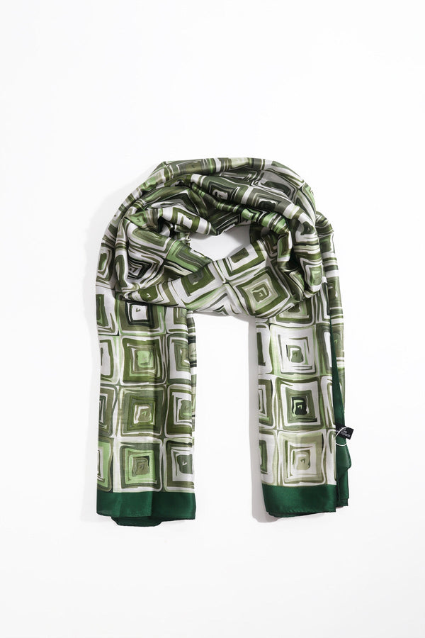 Carraig Donn Khaki Square Print Scarf