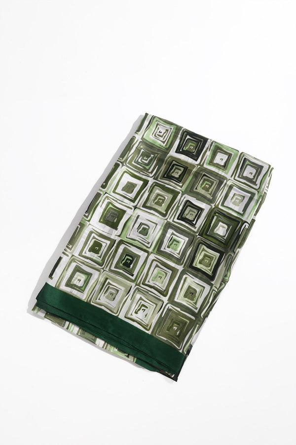 Carraig Donn Khaki Square Print Scarf