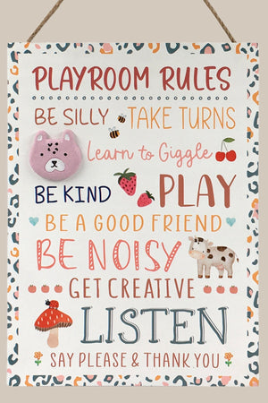Carraig Donn Kids Playroom Rules Plaque
