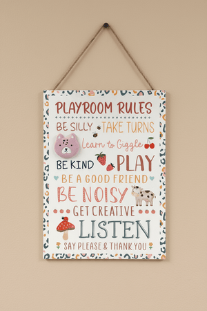 Carraig Donn Kids Playroom Rules Plaque
