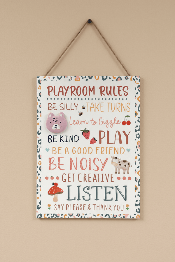 Carraig Donn Kids Playroom Rules Plaque