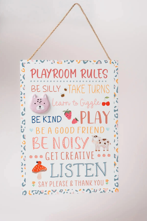 Carraig Donn Kids Playroom Rules Plaque