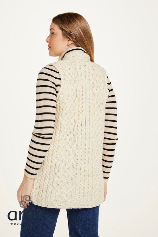 Carraig Donn Ladies Celtic Gilet in Cream
