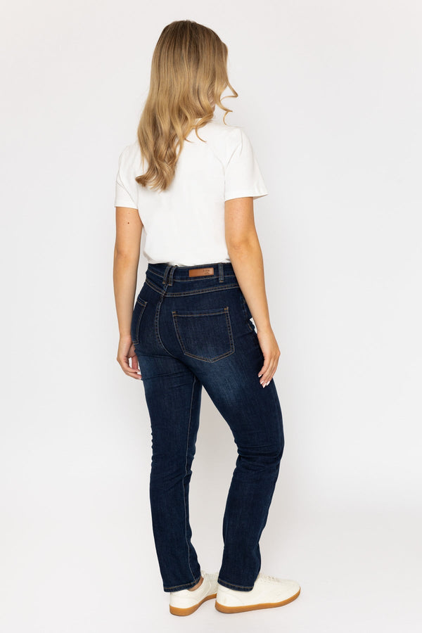 Carraig Donn Lana Straight Leg Jeans in Indigo Blue