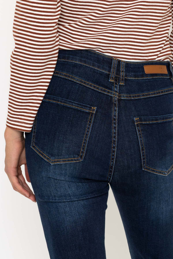 Carraig Donn Lana Straight Leg Jeans in Indigo Blue