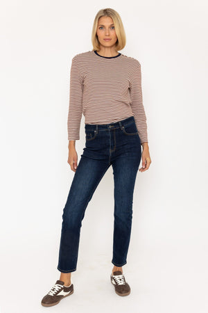 Carraig Donn Lana Straight Leg Jeans in Indigo Blue