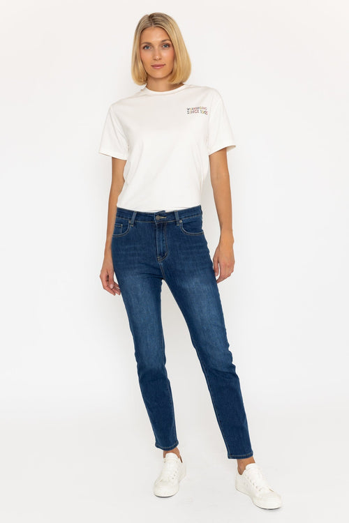 Lana Straight Leg Jeans in Medium Blue