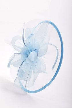 Carraig Donn Large Blue Fascinator with Floral Bow