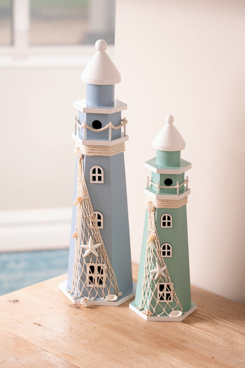 Carraig Donn Large Blue Wooden Lighthouse