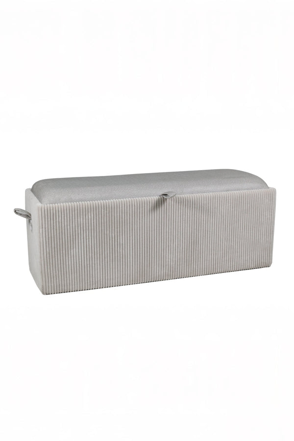 Carraig Donn Large Dark Grey Upholstered Ottoman Footstool