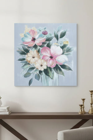 Carraig Donn Large Floral Textured Canvas Wall Art