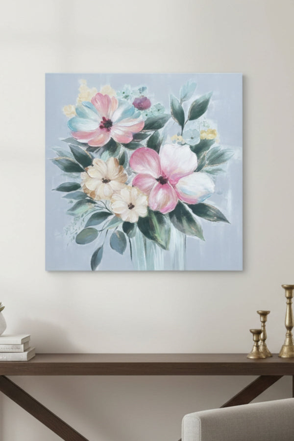 Carraig Donn Large Floral Textured Canvas Wall Art