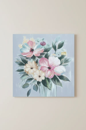 Carraig Donn Large Floral Textured Canvas Wall Art