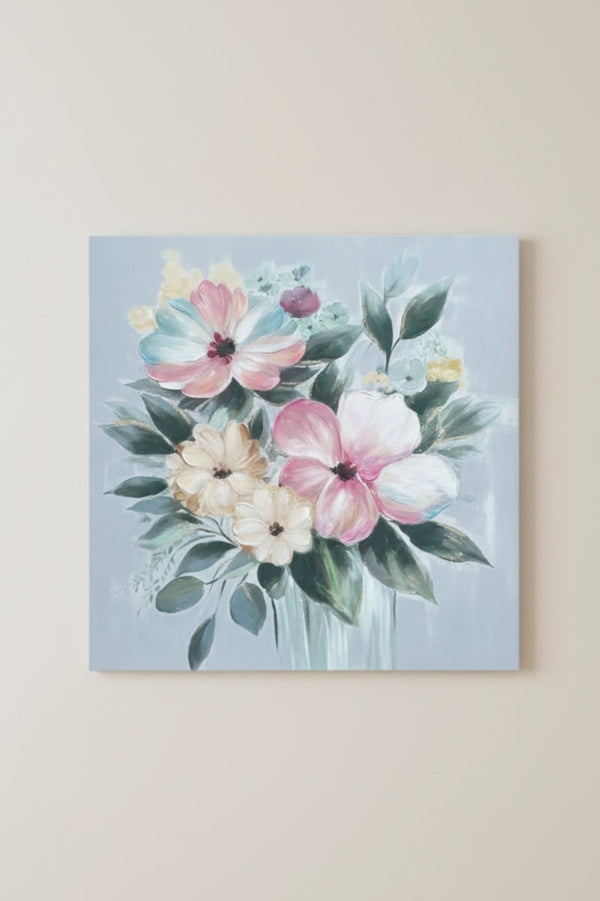 Carraig Donn Large Floral Textured Canvas Wall Art