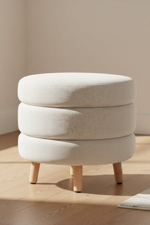 Carraig Donn Large Grey Ottoman Footstool With Legs