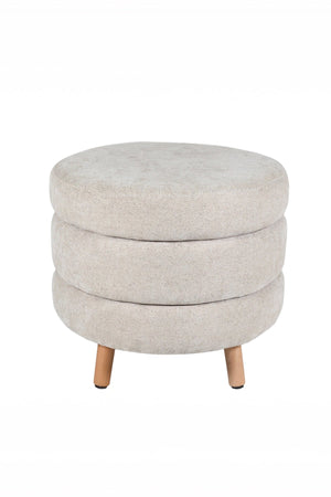 Carraig Donn Large Grey Ottoman Footstool With Legs