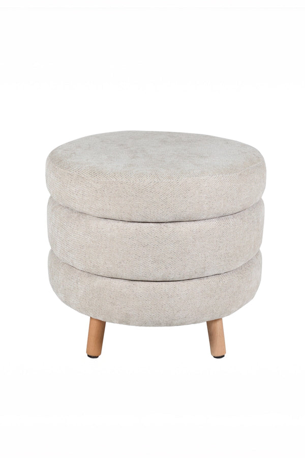 Carraig Donn Large Grey Ottoman Footstool With Legs