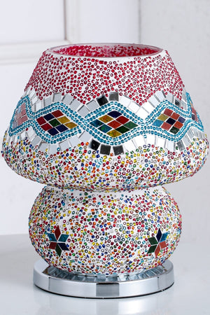 Carraig Donn Large Red Cora Glass Table Lamp