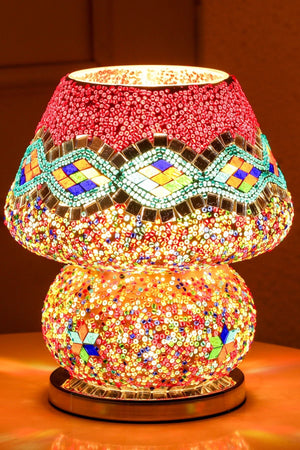 Carraig Donn Large Red Cora Glass Table Lamp