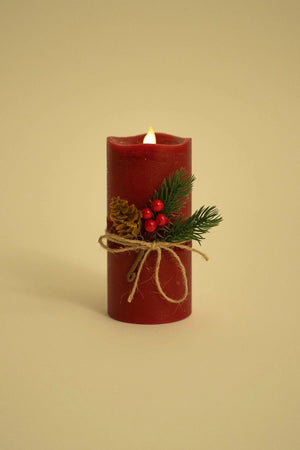 Carraig Donn Large Red LED Candle