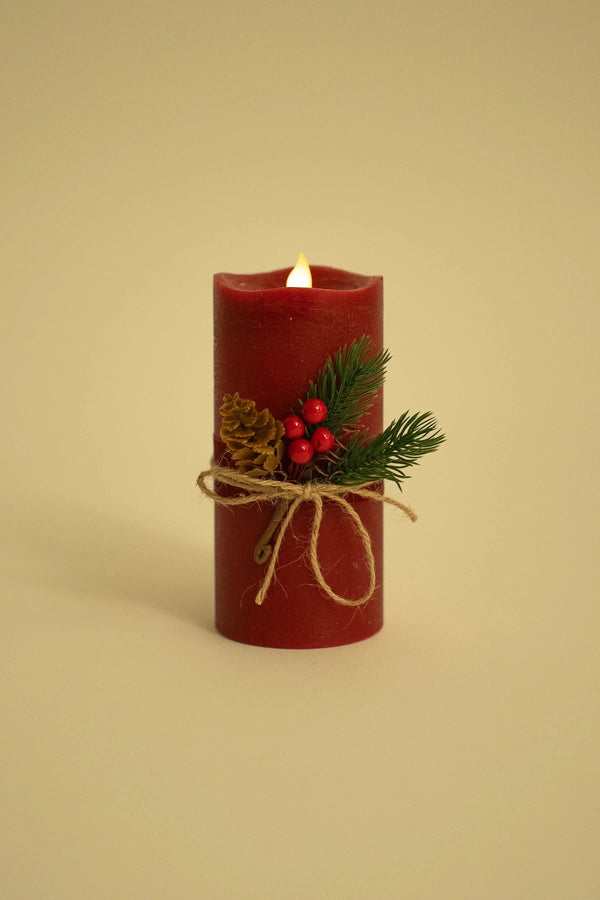 Carraig Donn Large Red LED Candle