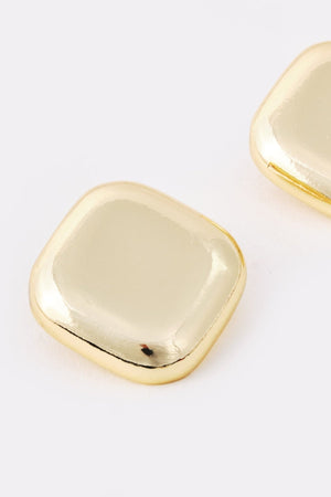 Carraig Donn Large Square Gold Earrings