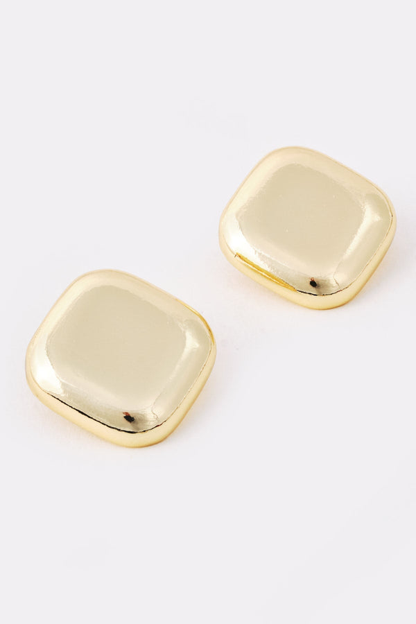 Carraig Donn Large Square Gold Earrings