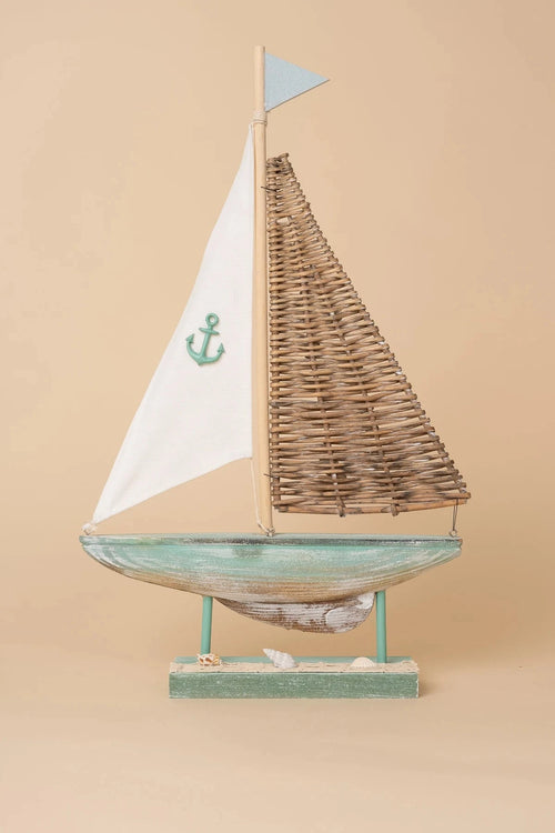 Large Wooden Decorative Boat
