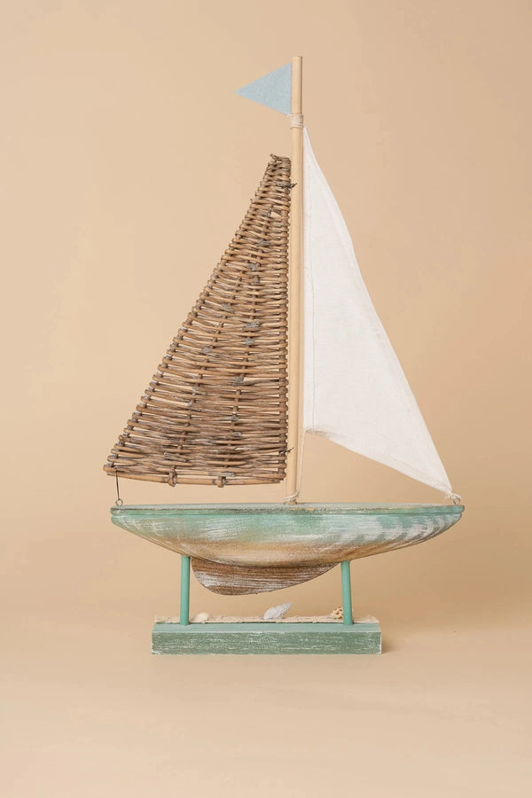 Carraig Donn Large Wooden Decorative Boat