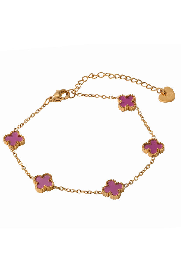 Carraig Donn Lavender Clover Bracelet