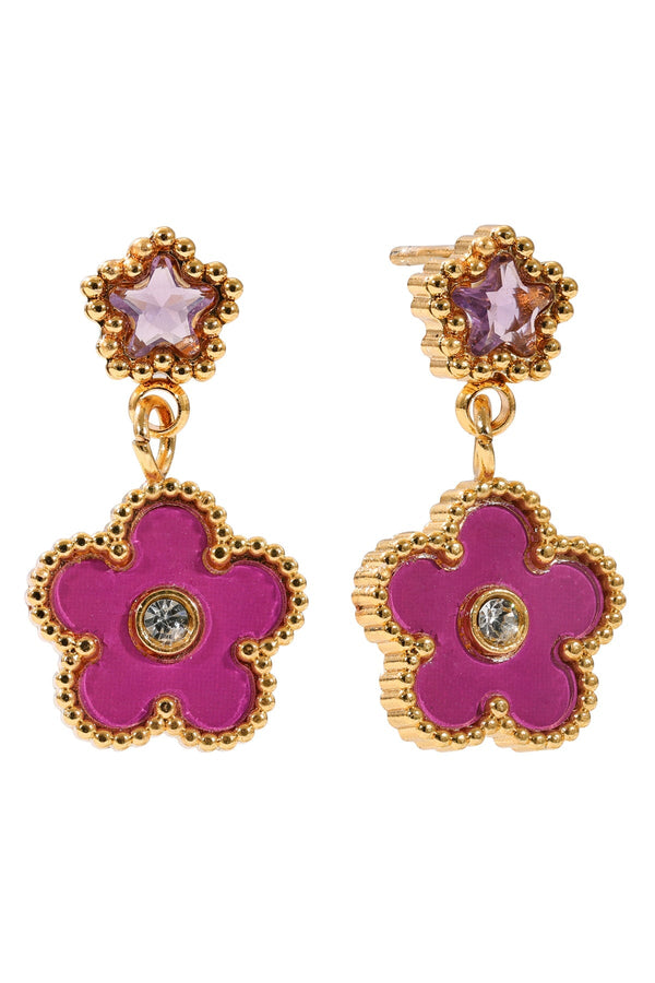 Carraig Donn Lavender Clover Earrings