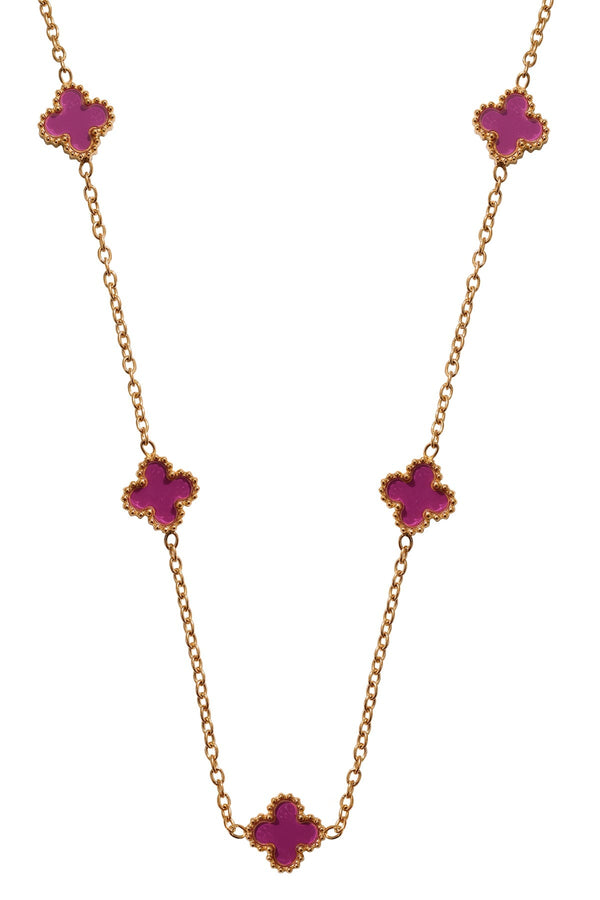 Carraig Donn Lavender Clover Necklace