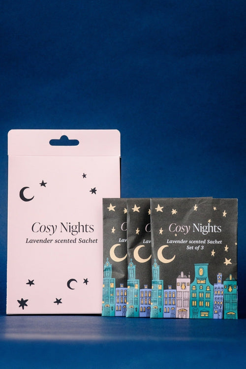 Cosy Nights Lavender Scented Sachet Set Of 3