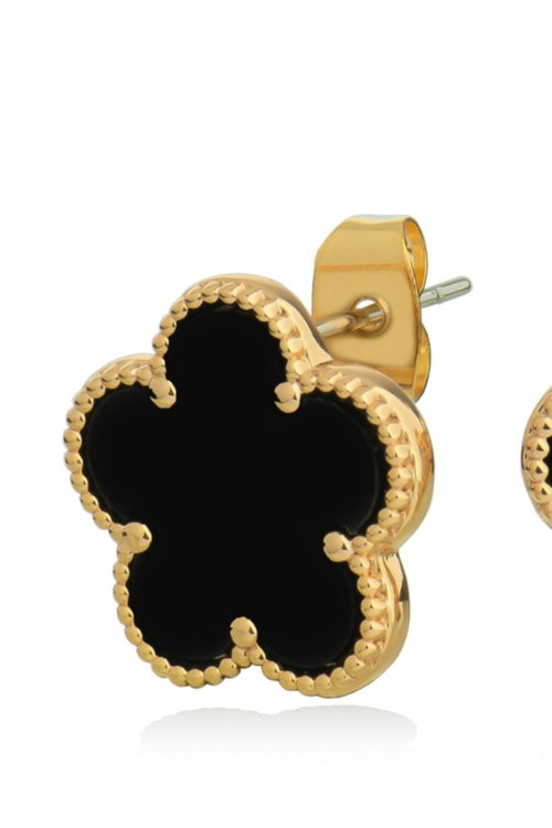 Carraig Donn Le Fleur Collection Black Earrings