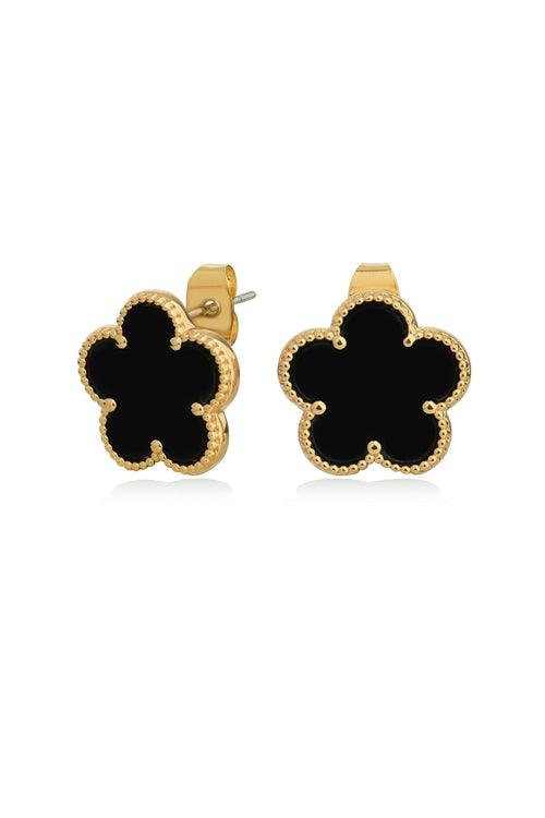 Le Fleur Collection Black Earrings