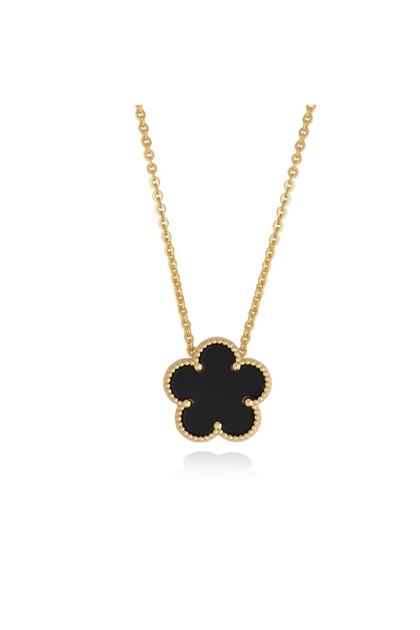 Carraig Donn Le Fleur Collection Black Pendant Necklace