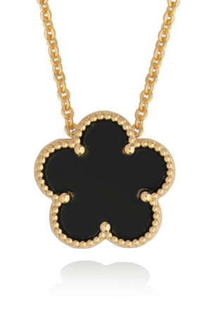 Carraig Donn Le Fleur Collection Black Pendant Necklace