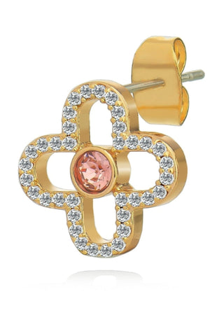 Carraig Donn Le Fleur Collection Pink CZ Earrings