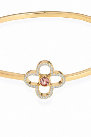 Carraig Donn Le Fleur Collection Pink Flower Bangle
