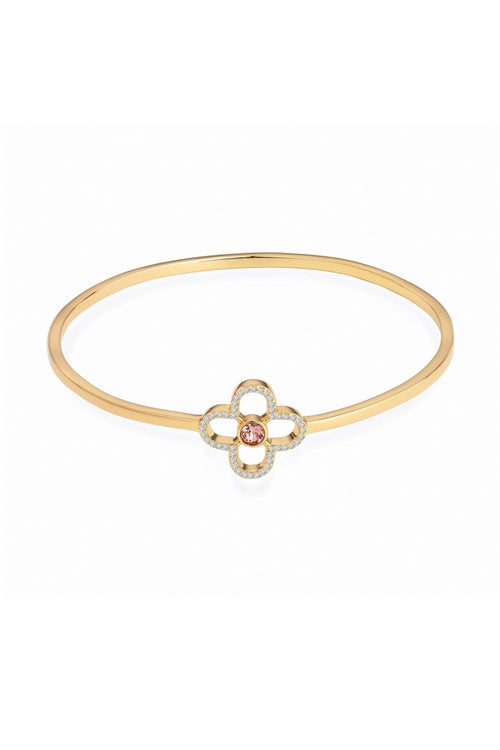 Le Fleur Collection Pink Flower Bangle