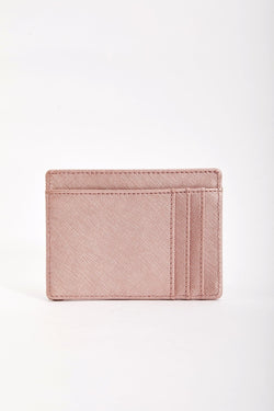 Carraig Donn Leather Card Holder in Rose Gold