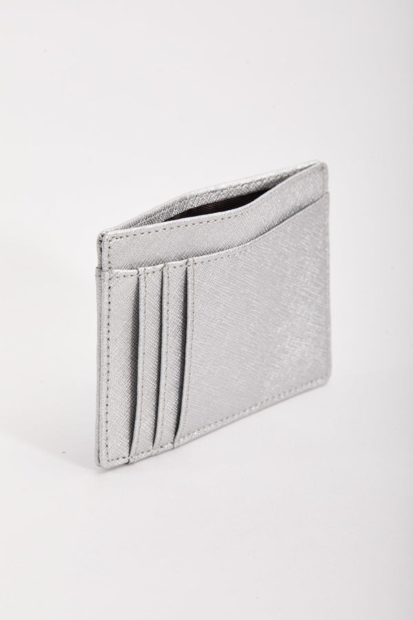 Carraig Donn Leather Card Holder in Silver