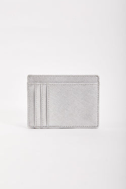 Carraig Donn Leather Card Holder in Silver