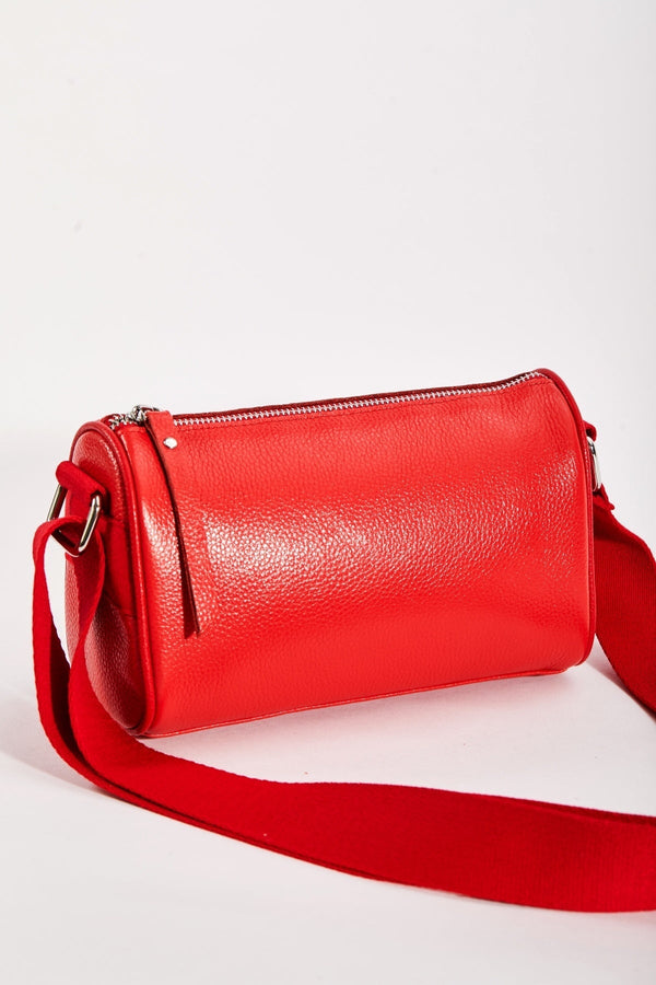Leather Cross Body in Red Ladies Leather Crossbody Bags Carraig Donn